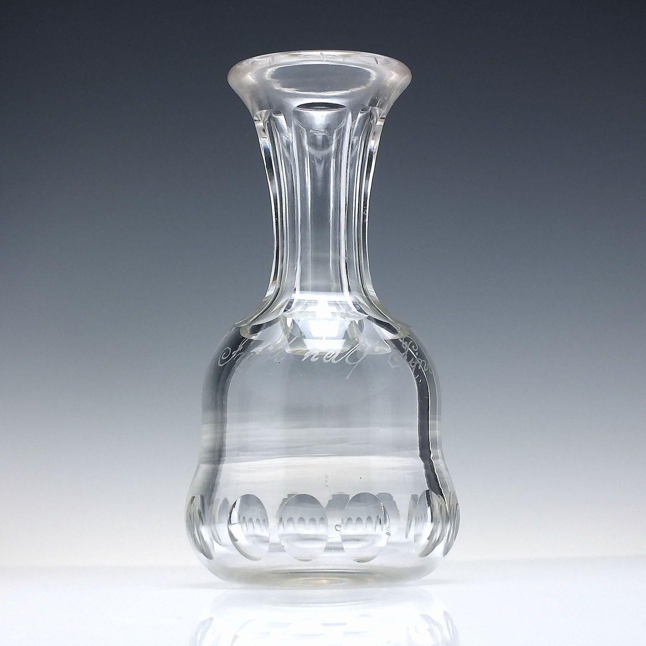 Antique 19th Century Victorian Imperial Half Pint Glass Measure C1880 photo furniture