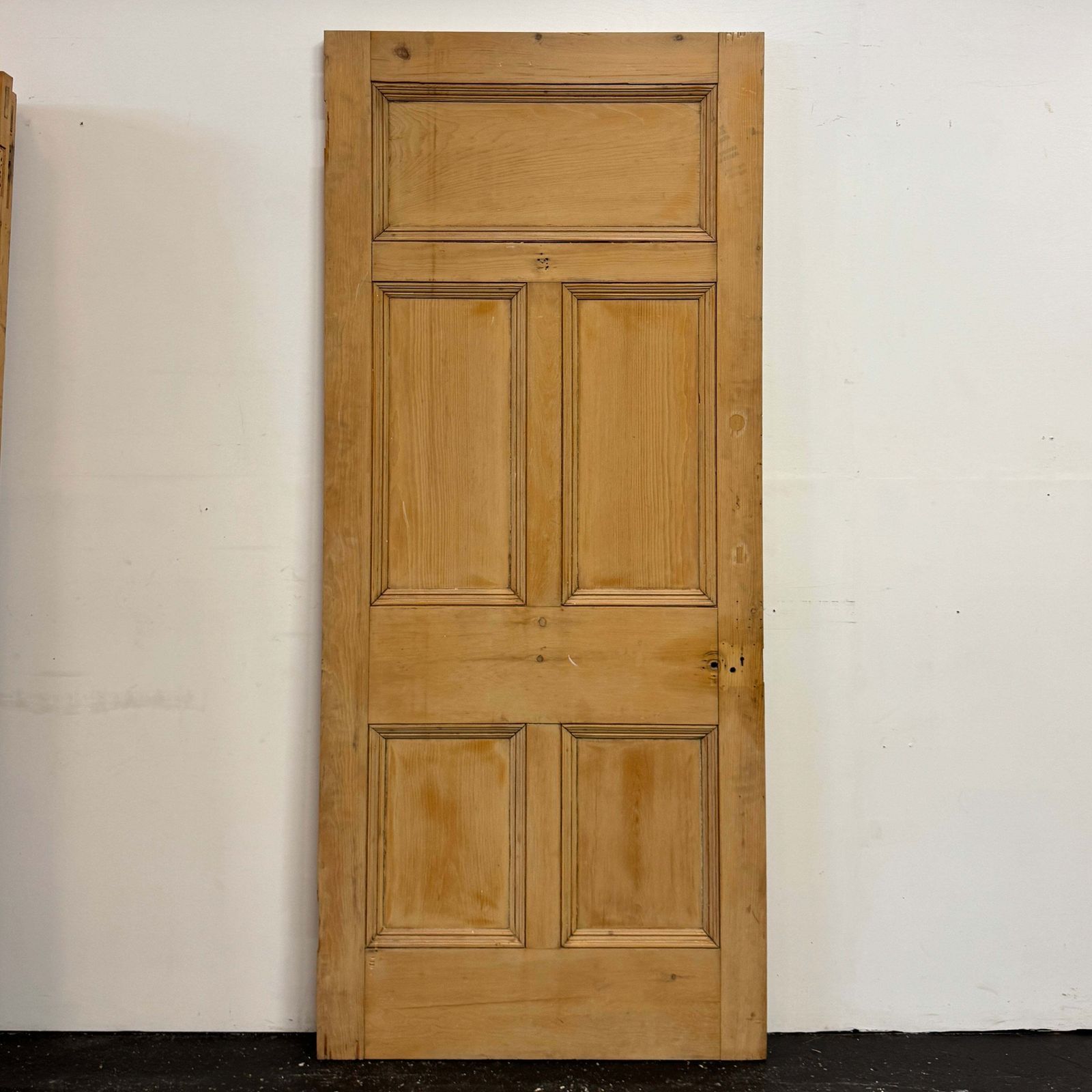 Antique Victorian 5 Panel Door   219.5cm X 95.5cm photo Home Fixtures