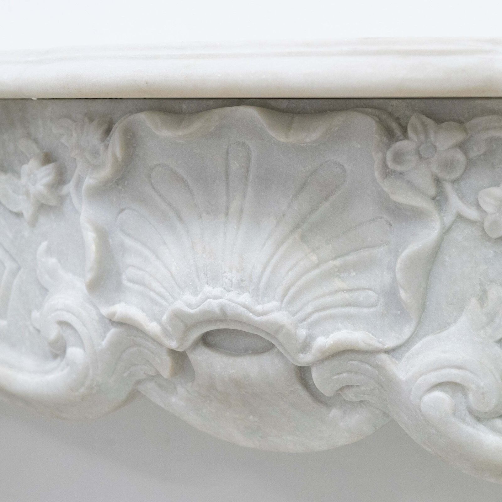 Antique Louis XV French Style Statuary Marble Fireplace photo furniture