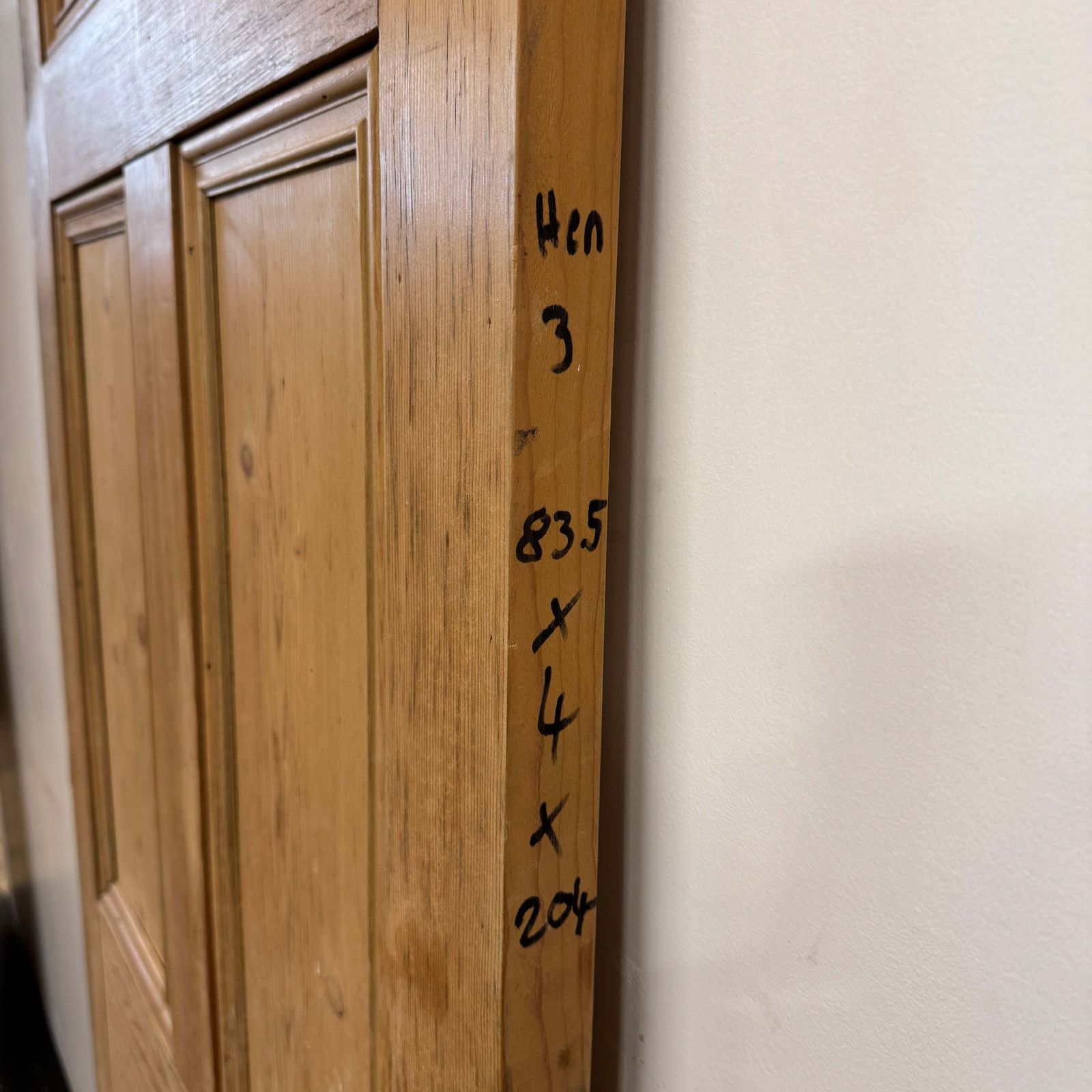 photo for sale Antique Victorian 5 Panel Door   204cm X 83.5cm