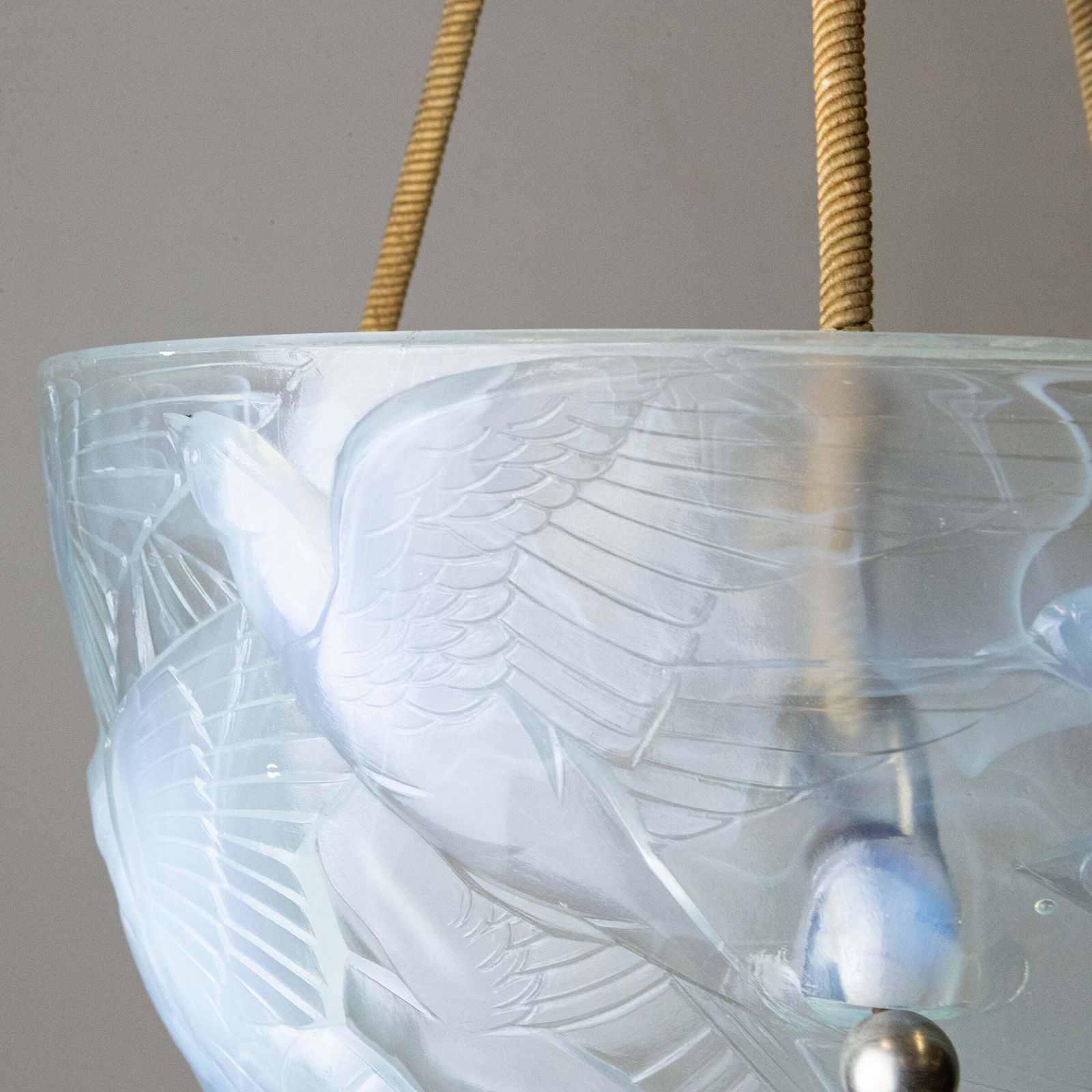 Antique Henri Dieupart Abstract Art Deco Bird Bowl Pendant Light photo buy