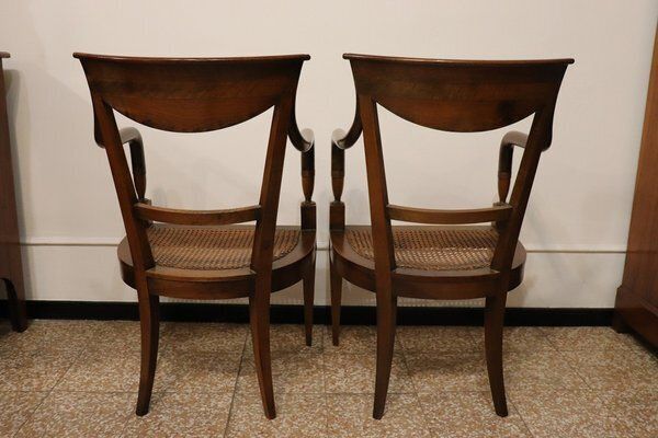 Antique Walnut And Vienna Sraw Armchairs, Set Of 2 photo vinterior