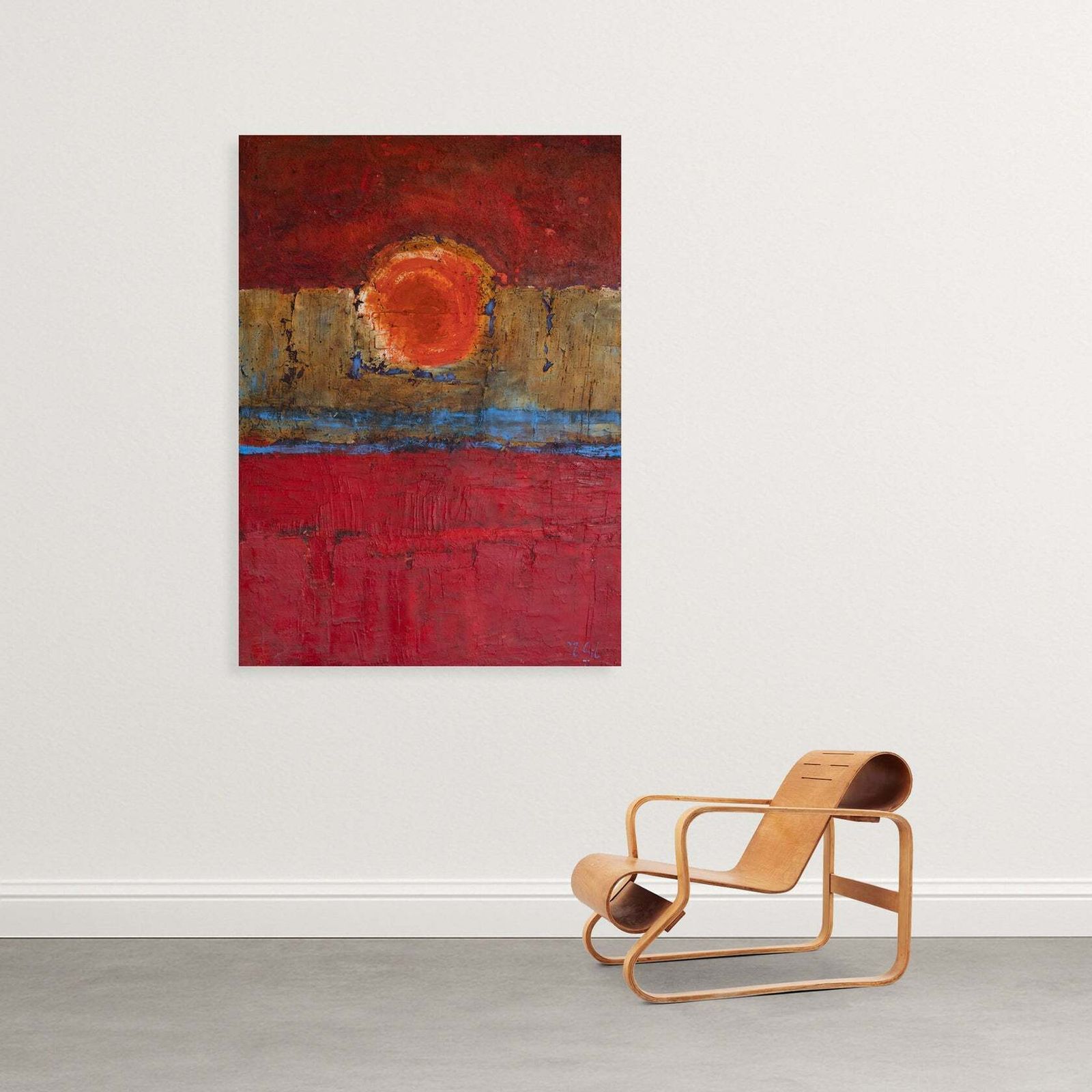 Abstract Sun Over Horizon By Mamen Gil photo furniture