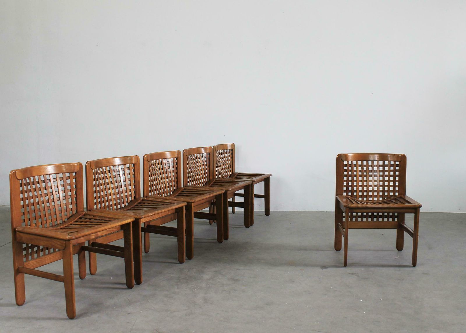 Titina Ammannati & Giampiero Vitelli Six Transenna Chairs By Pozzi And Verga 70s photo furniture