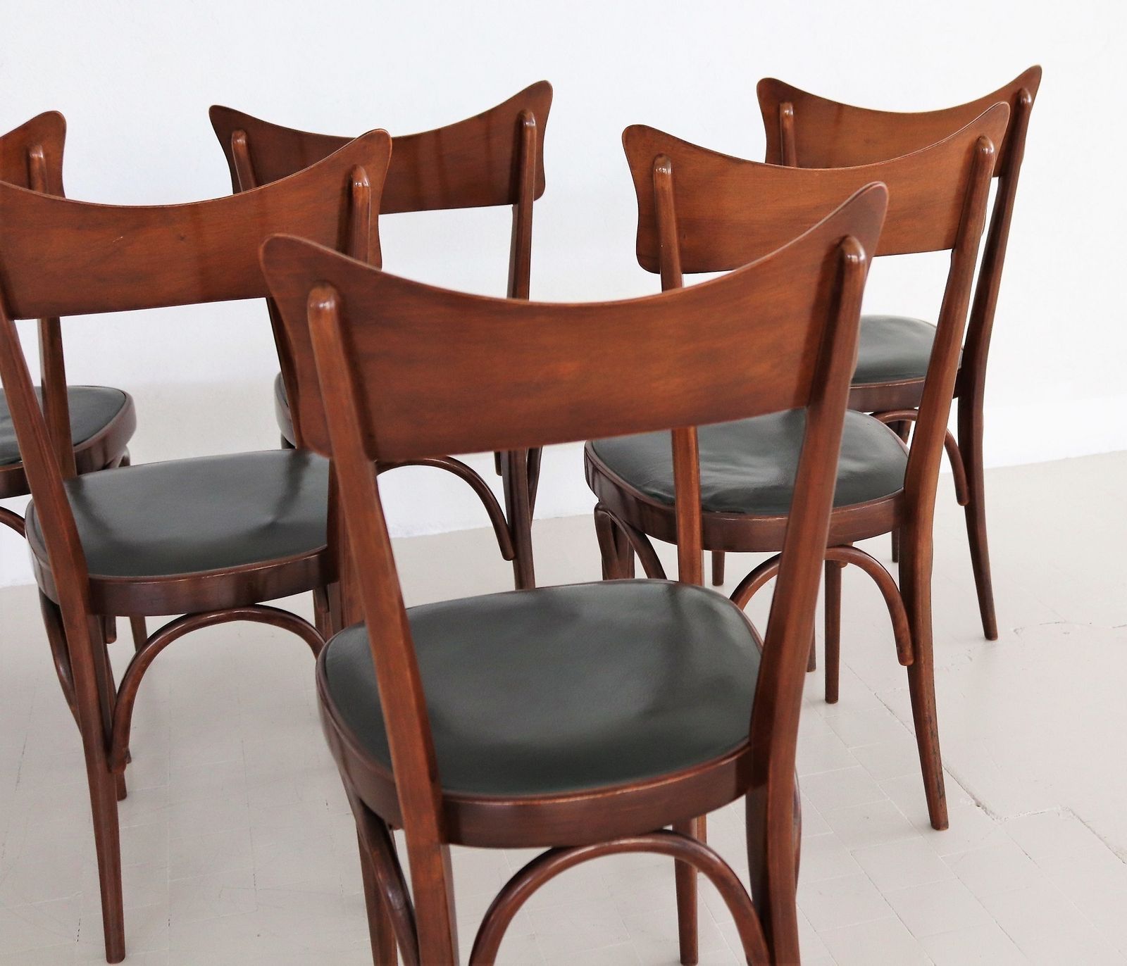 1400.0 Italian Midcentury Dining Room Chairs, Set Of Six photo