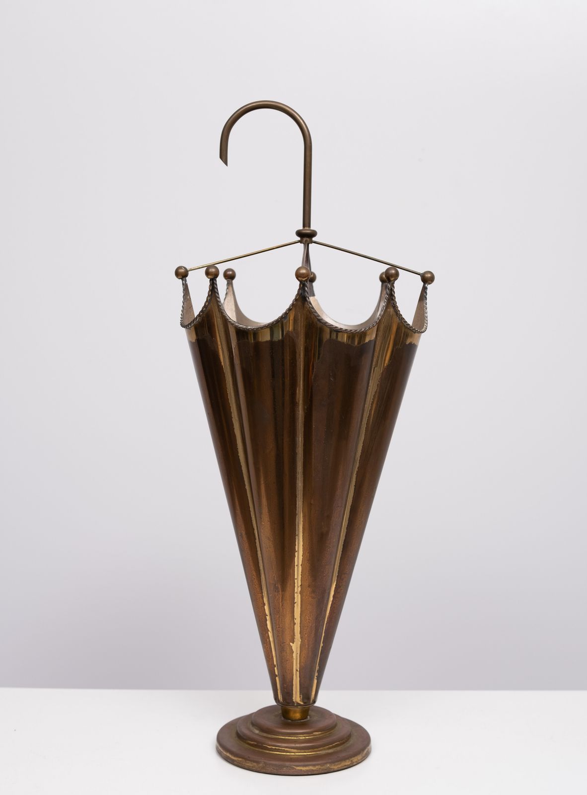 Brass Umbrella Umbrella Stand 1950s France photo vintage