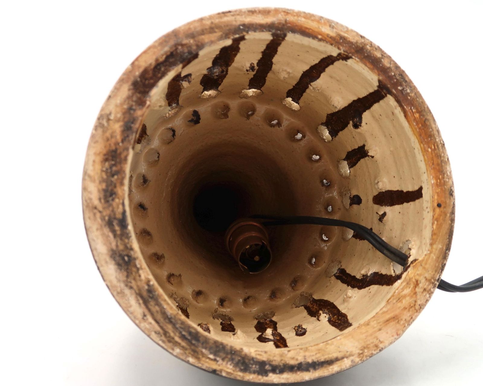 French Brown Ceramic Table Lamp By Georges Pelletier, 1950s / Vintage, Design, France photo buy