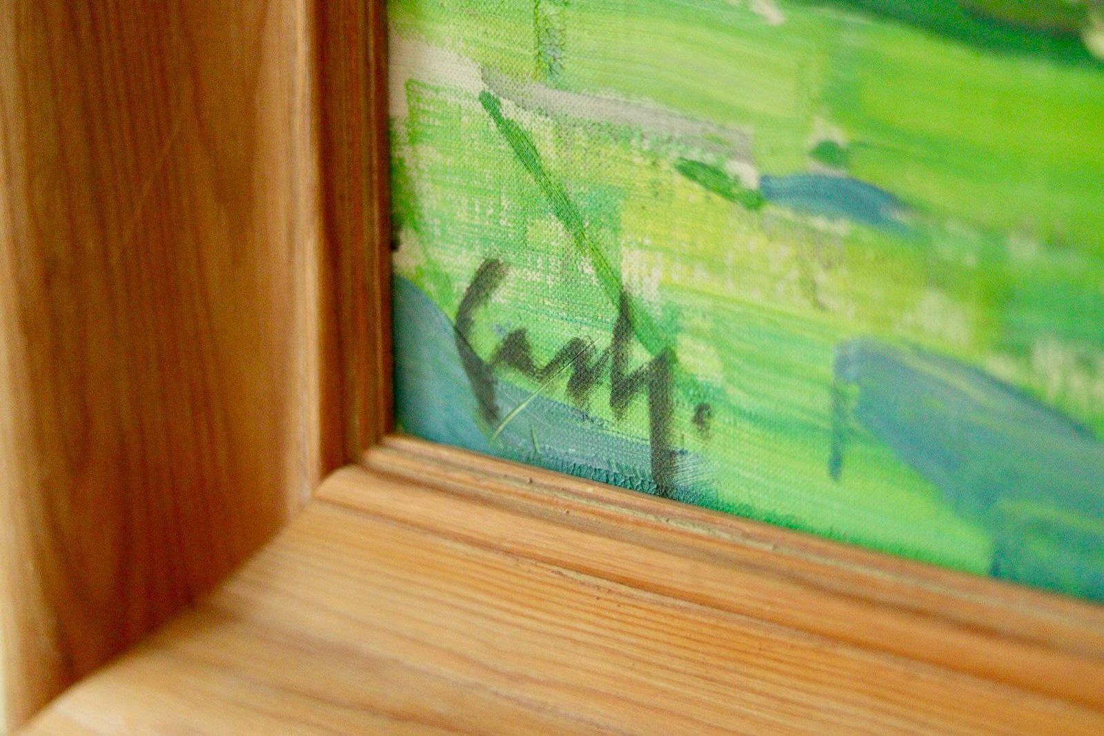 photo furniture Original Mid Century Swedish Oil On Canvas – By Gerhard Lundberg (1905–1980) – Vintage & Framed, 63.5 X 74.5 Cm (25 X 29.3 In)