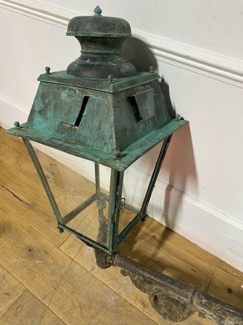 Large Antique French Lantern On Scrolled, Rococo Style Bracket photo furniture