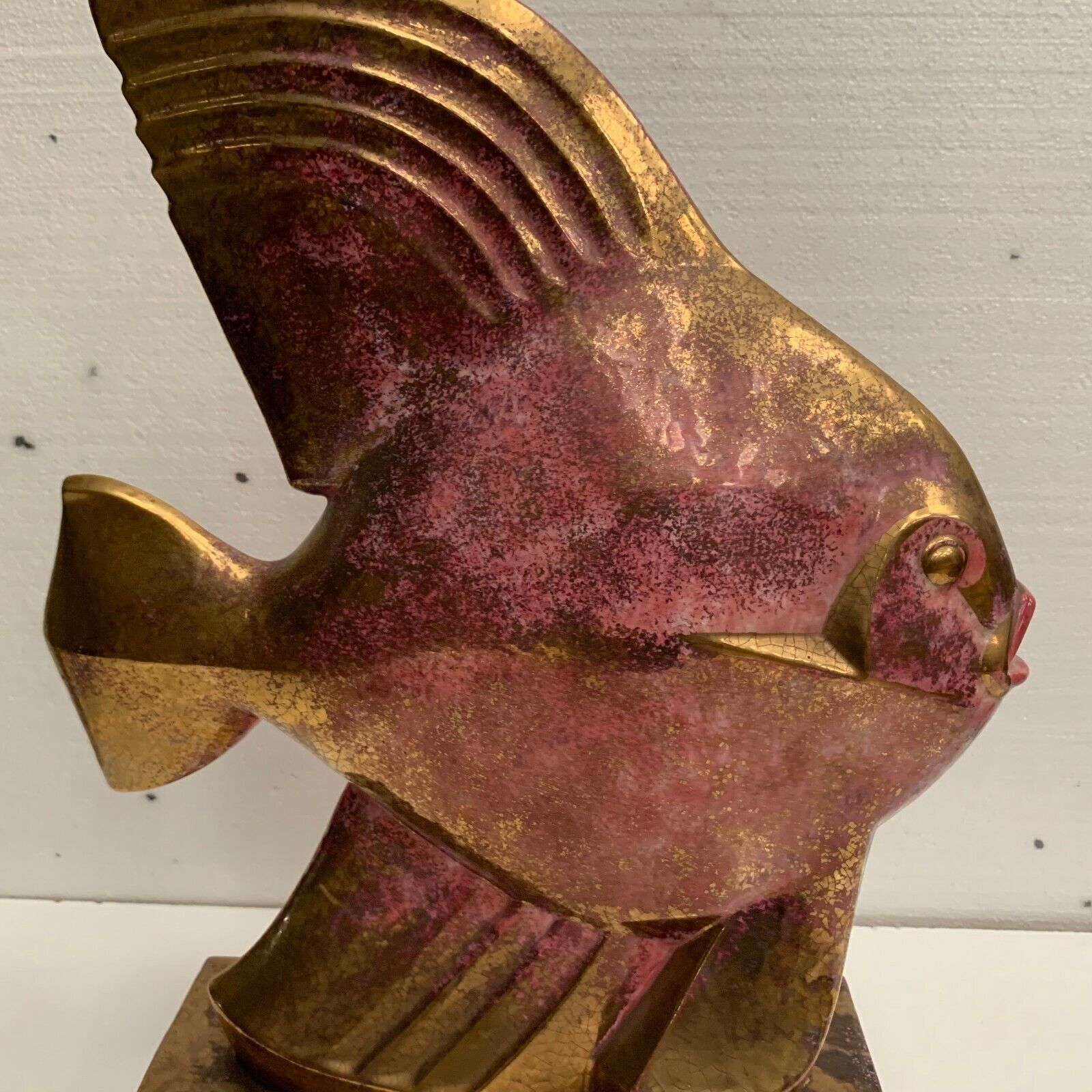 Cracked Ceramic Fish Edition Lehmarin Ceramist R Gonse 20th Century photo for sale