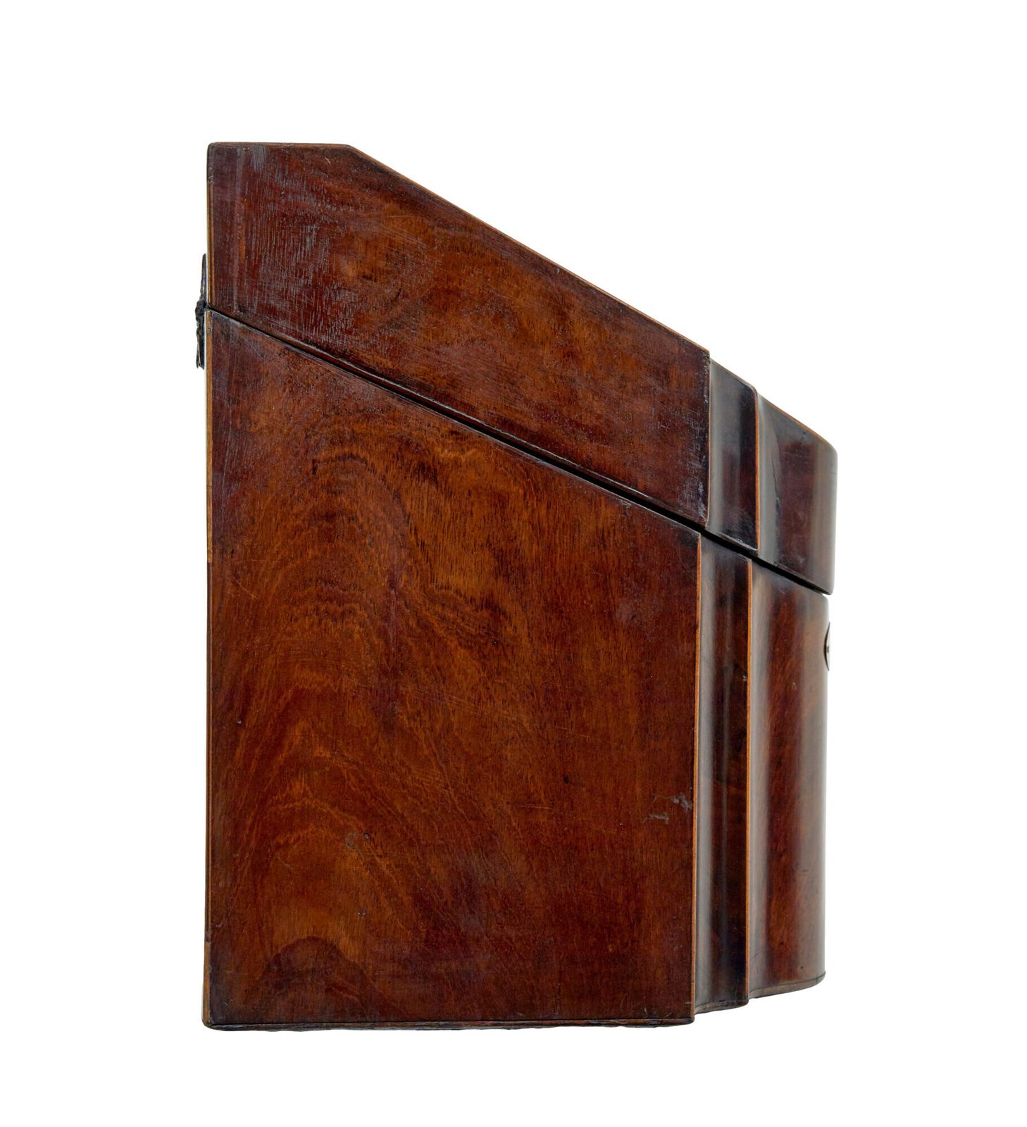 18th Century Inlaid Mahogany Georgian Knife Box photo vintage