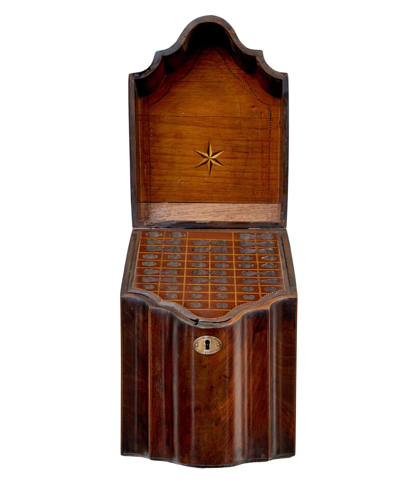 photo for sale 18th Century Inlaid Mahogany Georgian Knife Box