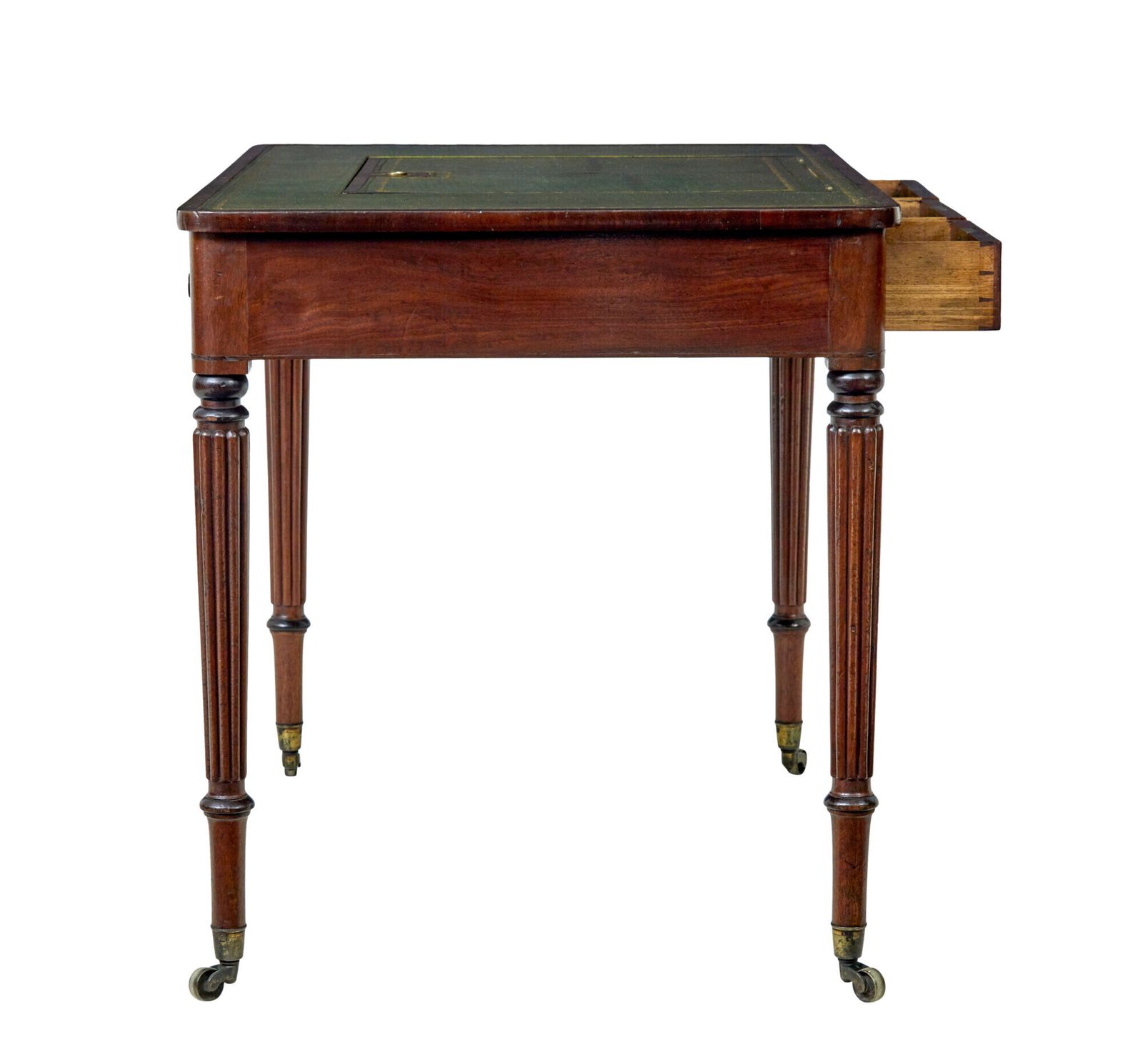 19th Century Late Georgian Mahogany And Leather Architects Desk photo vinterior