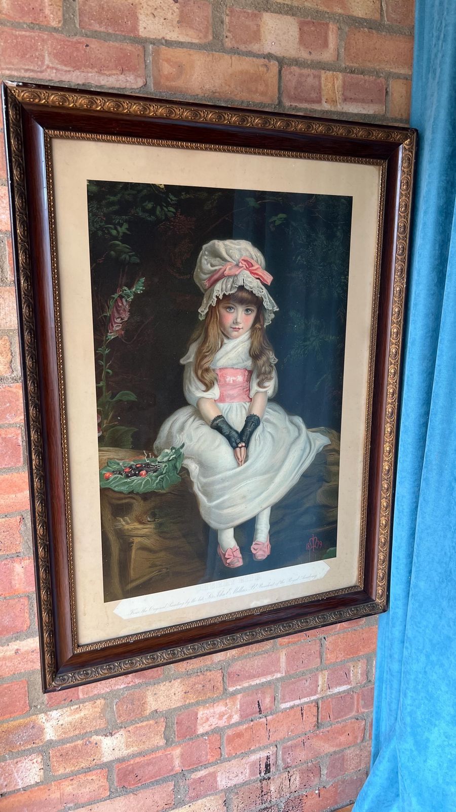 Pair Of Antique Victorian Hand Pulled Lithographs “Cherry Ripe” And “Bubbles”   C. 1800’s, Framed & Glazed photo buy