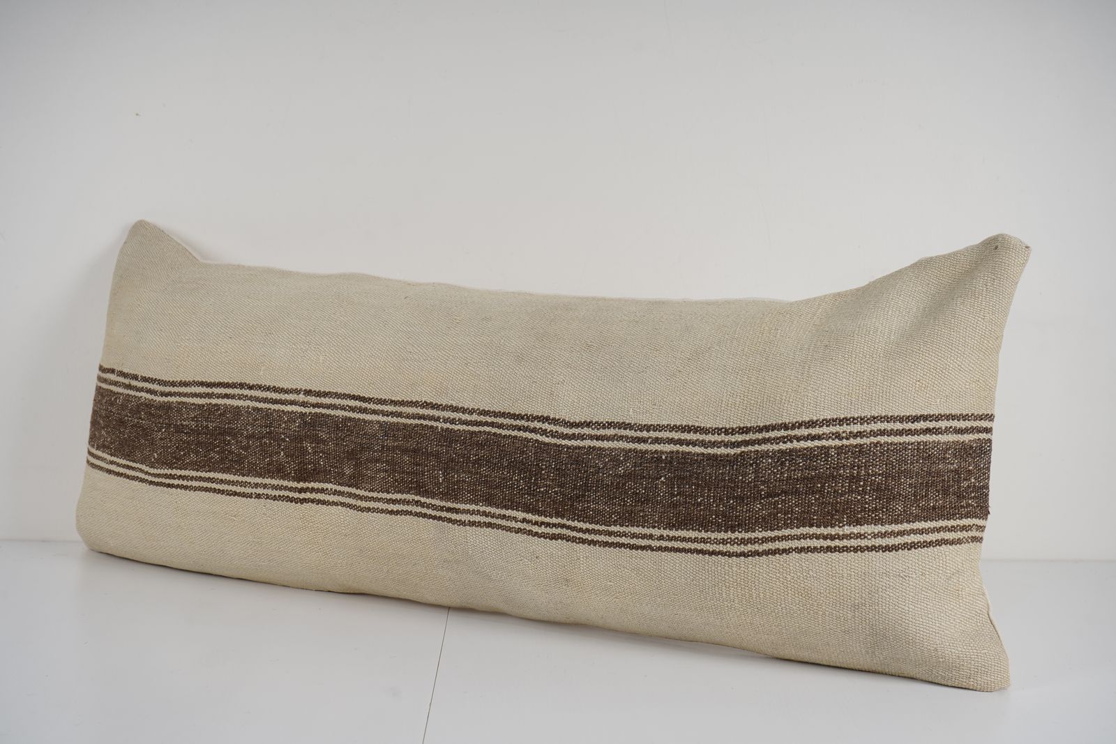 Bohemian Bedding Wool Kilim Pillow Cover Handmade Hippie Bed Pillow, Anatolian King Pillow, Shams Long Pillows For photo furniture