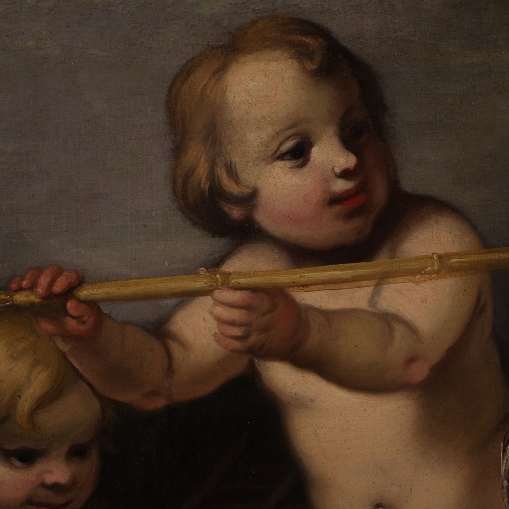 Art 17th Century Rudolphine School Painting, Cherub Games photo