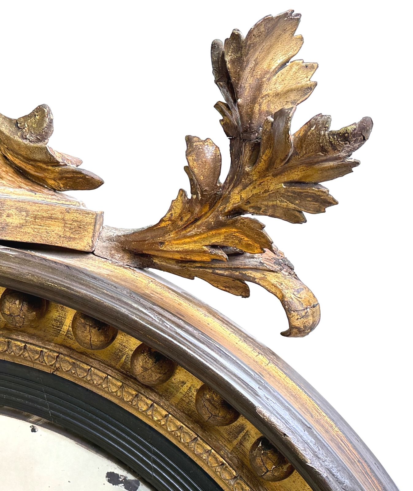 Regency Giltwood Circular Convex Mirror (England, Circa 1820) photo Home Decor