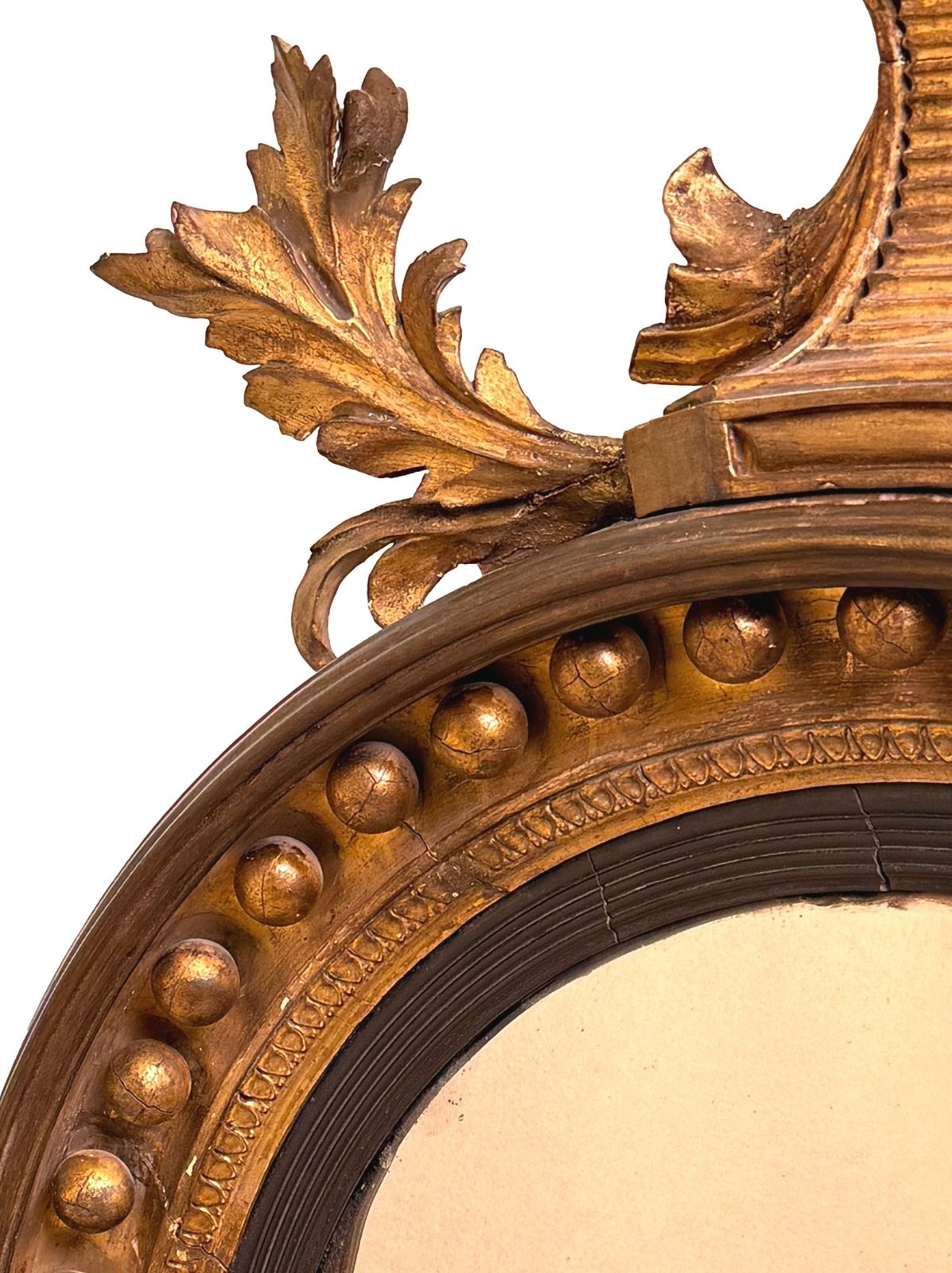 Regency Giltwood Circular Convex Mirror (England, Circa 1820) photo 4000.0