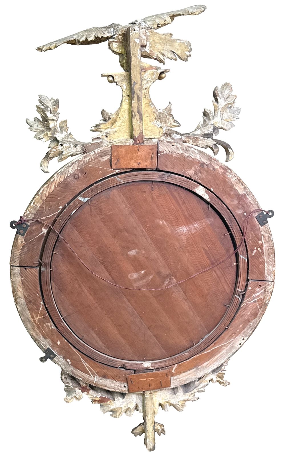 Regency Giltwood Circular Convex Mirror (England, Circa 1820) photo vintage