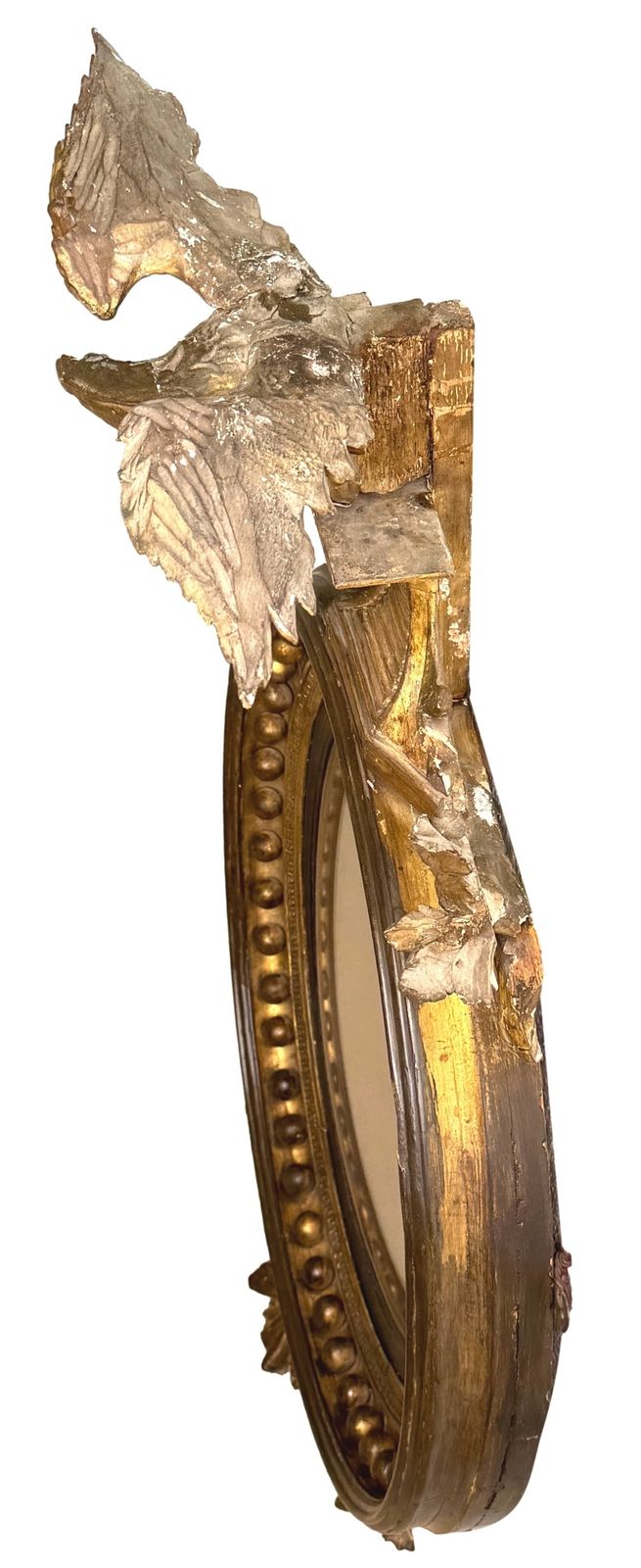 photo for sale Regency Giltwood Circular Convex Mirror (England, Circa 1820)
