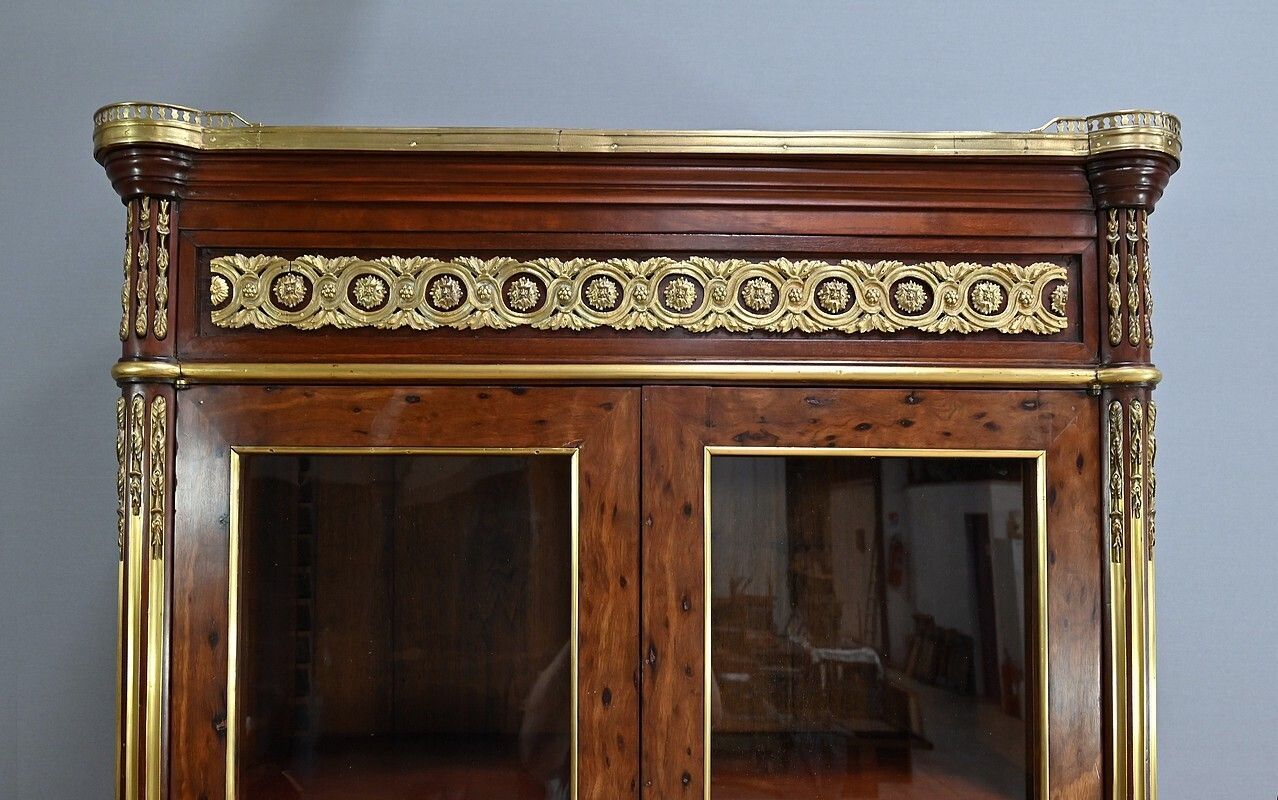 Mahogany Library Scriban, Louis XVI Style – Mid 19th Century photo buy