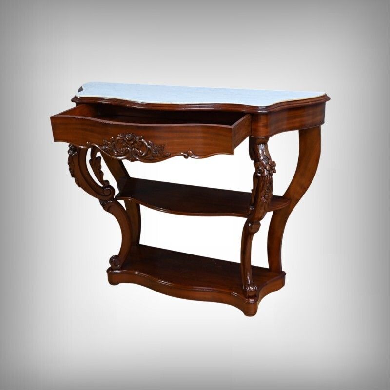 Mahogany Console, Napoleon III Period – Part 2 Of The 19th Century photo furniture