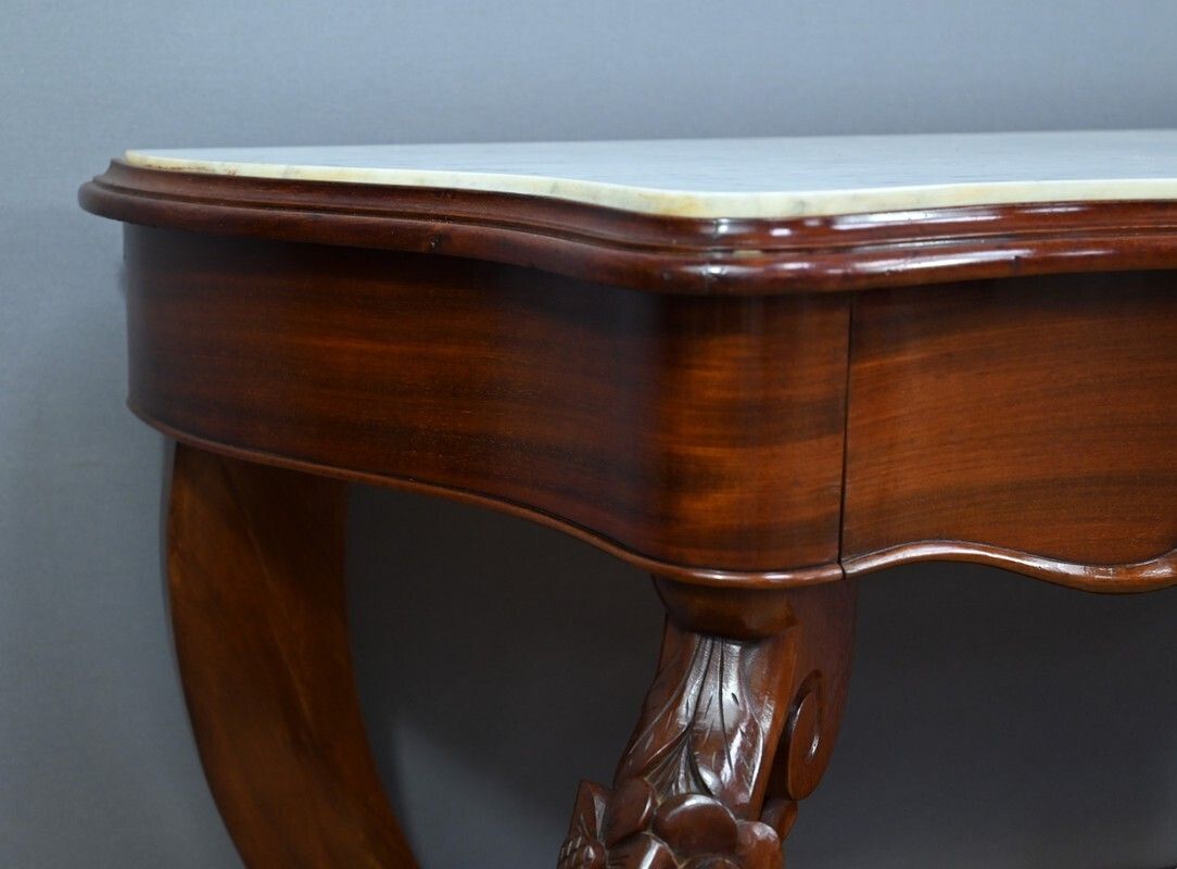 Mahogany Console, Napoleon III Period – Part 2 Of The 19th Century photo vintage