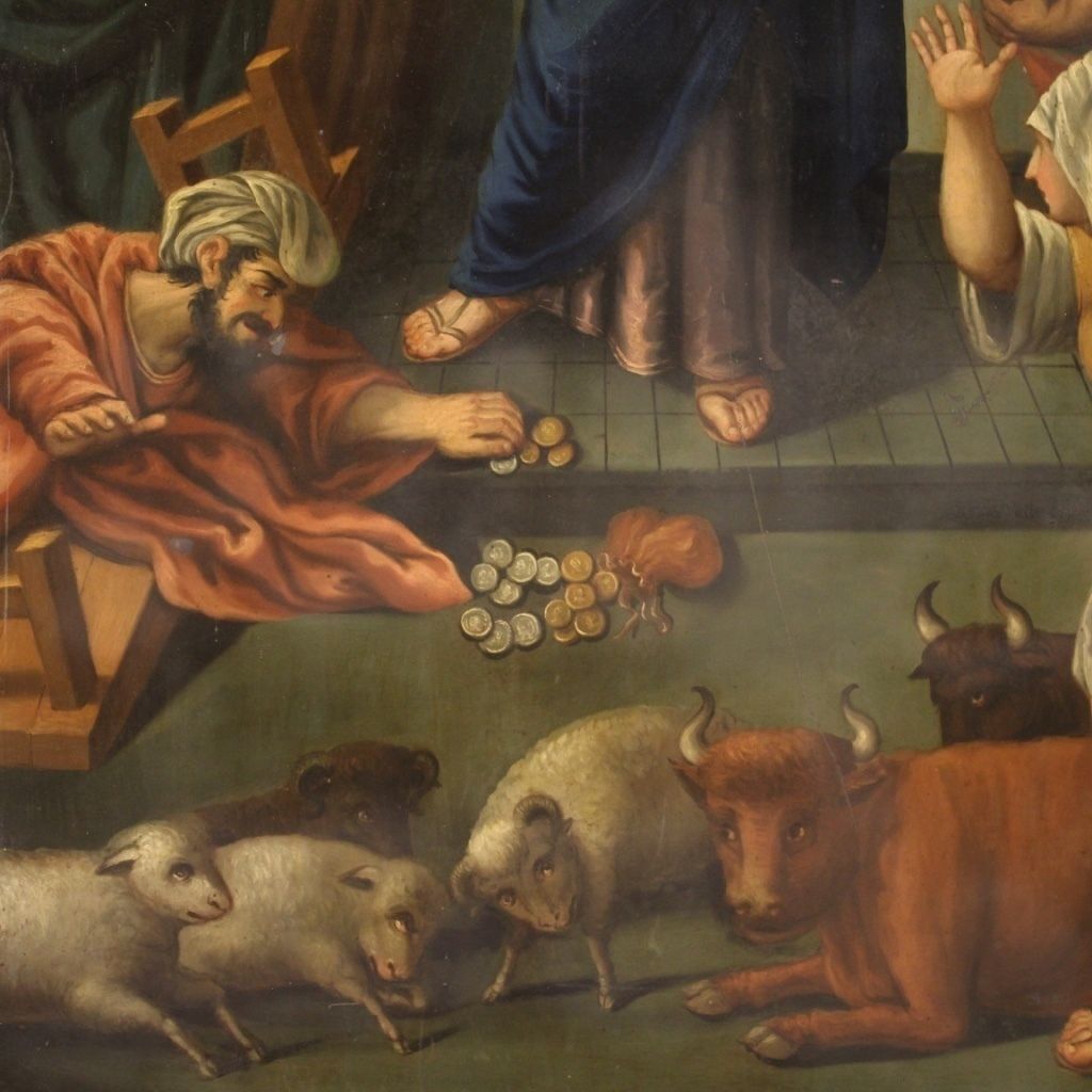 Religious Painting Oil On Copper From The 19th Century photo vinterior
