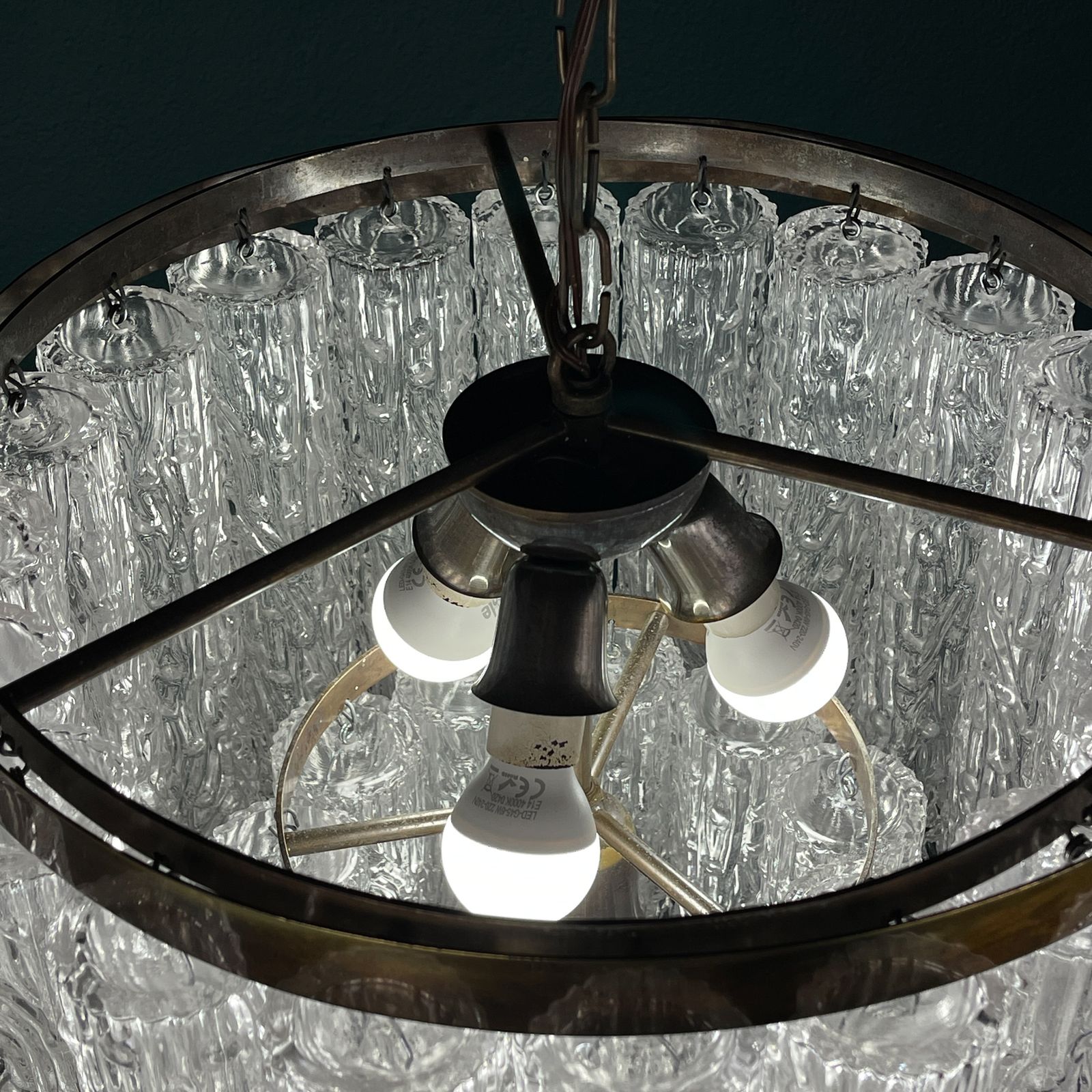 Lighting Classic Murano Chandelier Tronchi By Venini, Italy 1960s photo