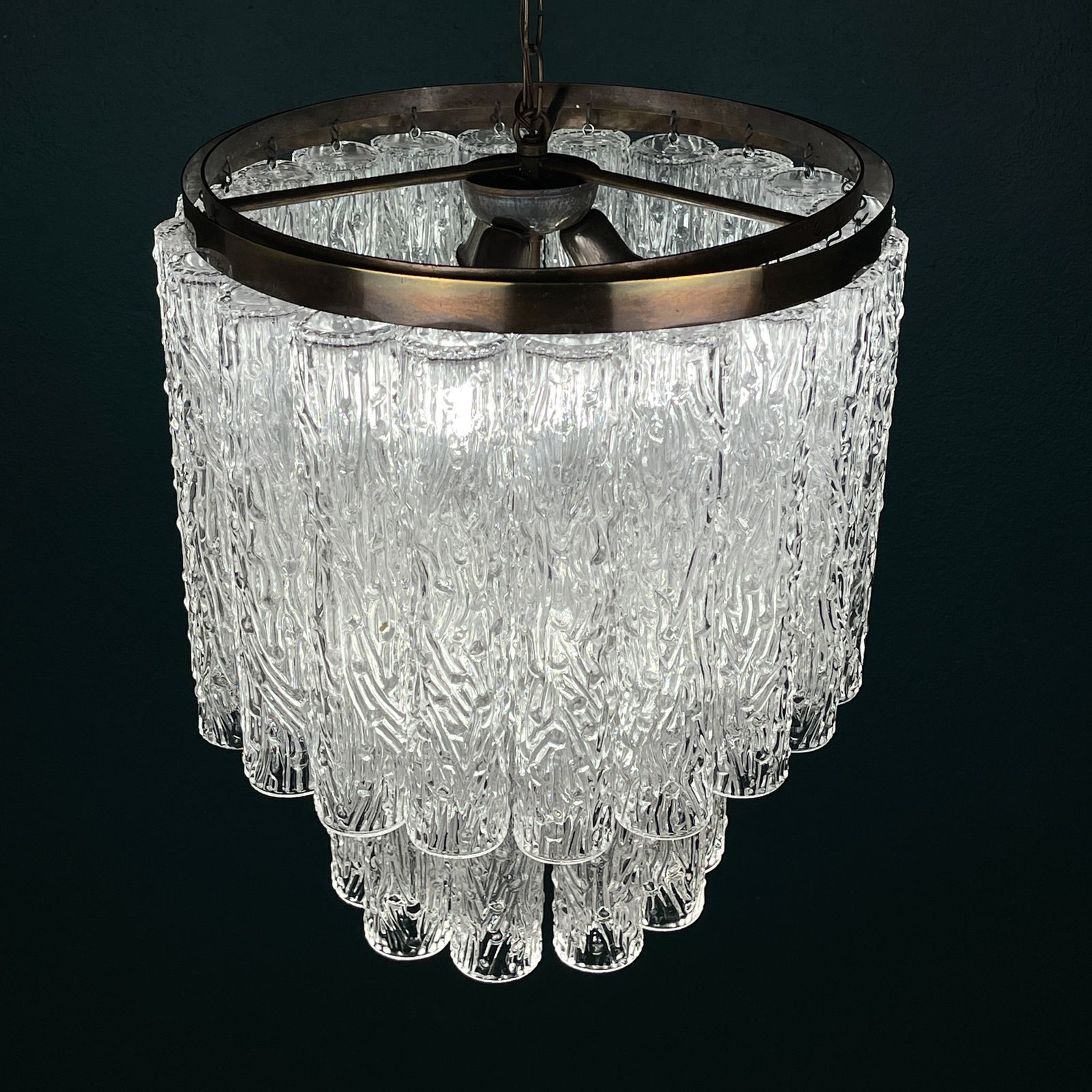 1680.0 Classic Murano Chandelier Tronchi By Venini, Italy 1960s photo