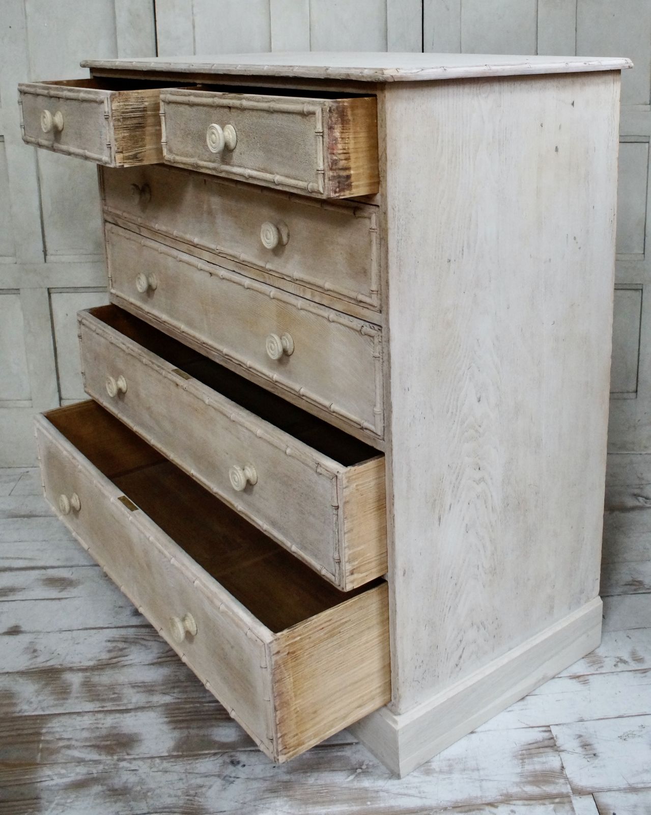 2200.0 Rare Howard & Sons Bleached Ash Chest Of Drawers photo