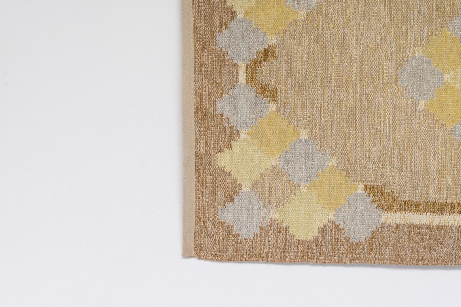 Mid Century Swedish Kilim Signed Jk photo Textiles