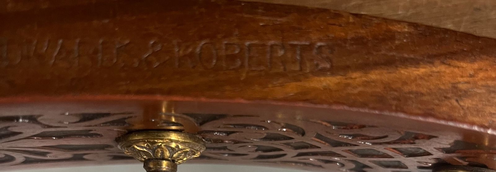 935.0 Edwards & Roberts Mahogany Desk photo