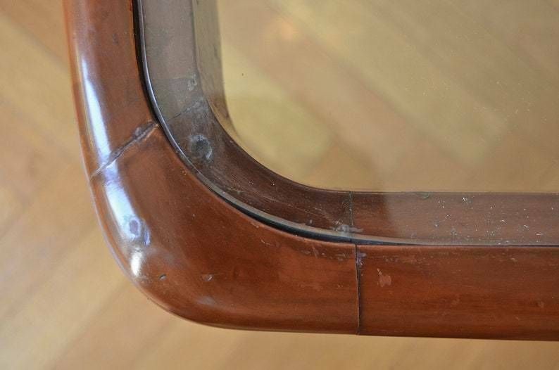 Very Rare Midcentury Italian Dining Table In Wood And Glass By Angelo Mangiarotti For Sorgente Dei Mobili. Delivery. photo vinterior