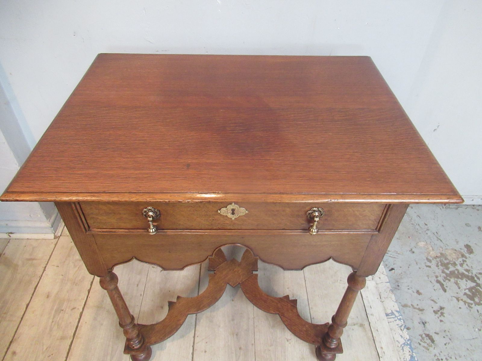 Oak Side Table  In The William And Mary Style Dating From Around 1910 photo Furniture