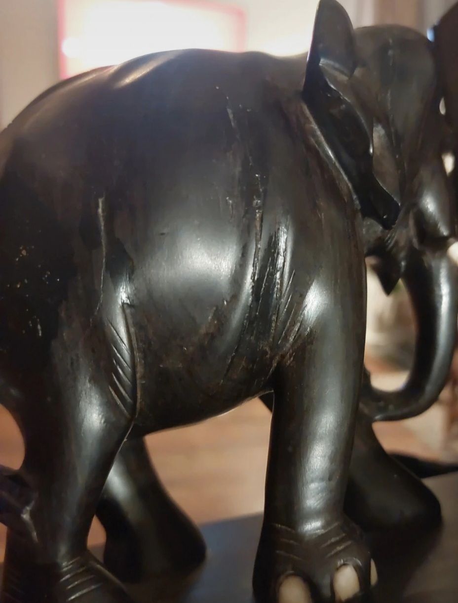 photo for sale Pair Of Small Antique Elephant Bookends