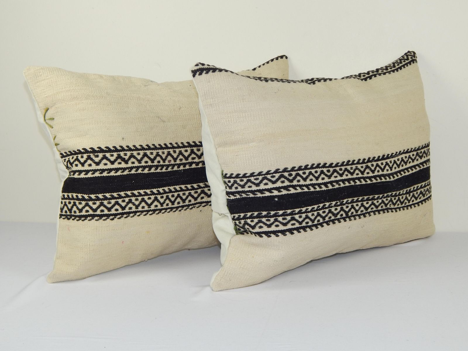 Striped Turkish Kilim Pillow Cover   A Pair photo for sale