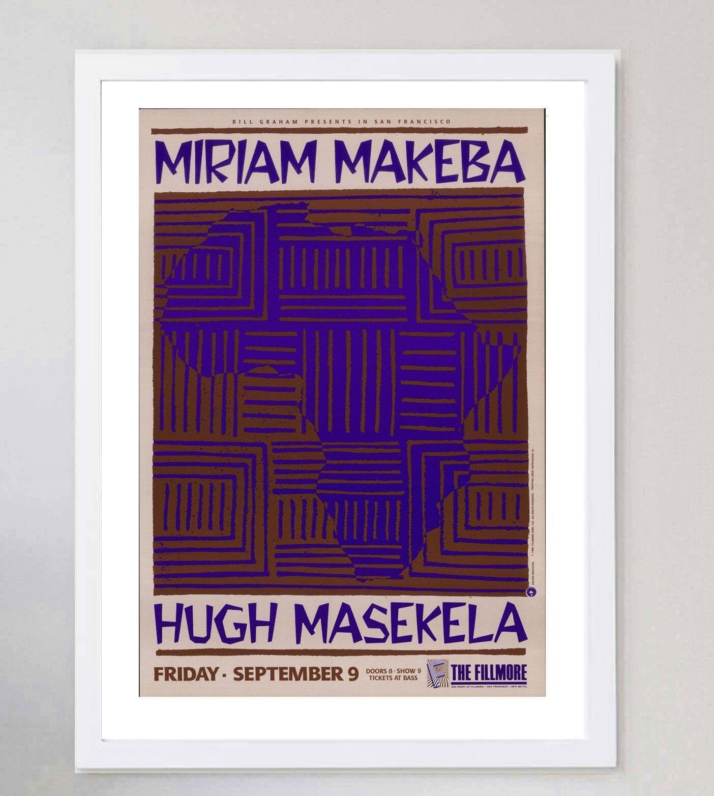 Miariam Makeba & Hugh Masekela   The Fillmore" Original Vintage Poster" photo for sale
