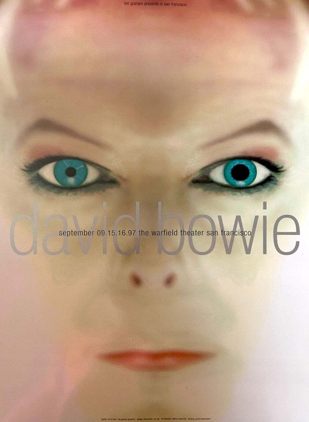 David Bowie   San Francisco" Original Vintage Poster"