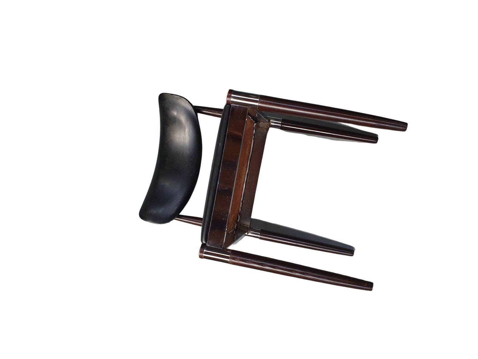 4 X Retro Dining Chair Chrome, Wood ,Vinyl. Very Good Condition. photo vinterior