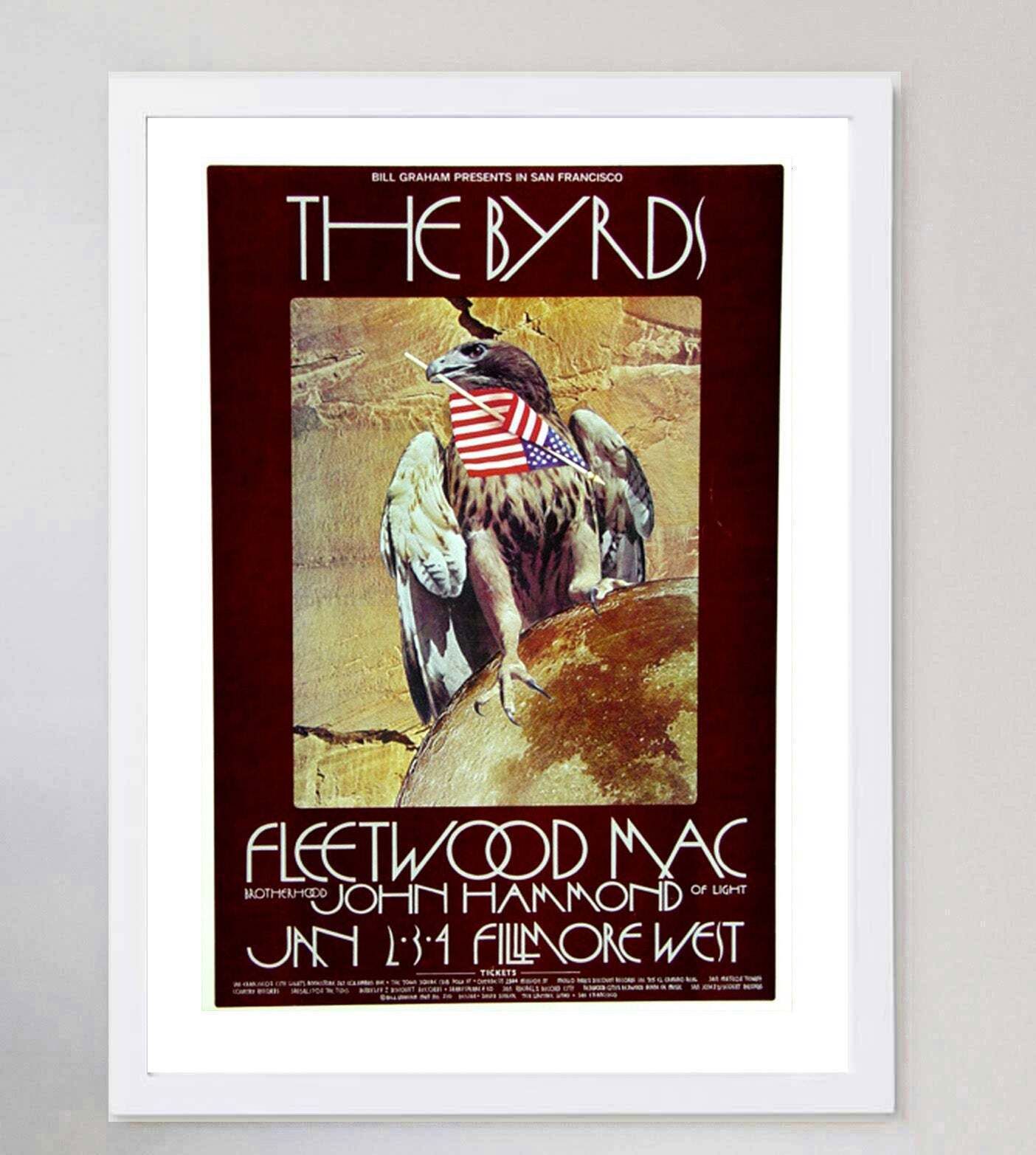 The Byrds & Fleetwood Mac   Fillmore West" Original Vintage Poster" photo for sale