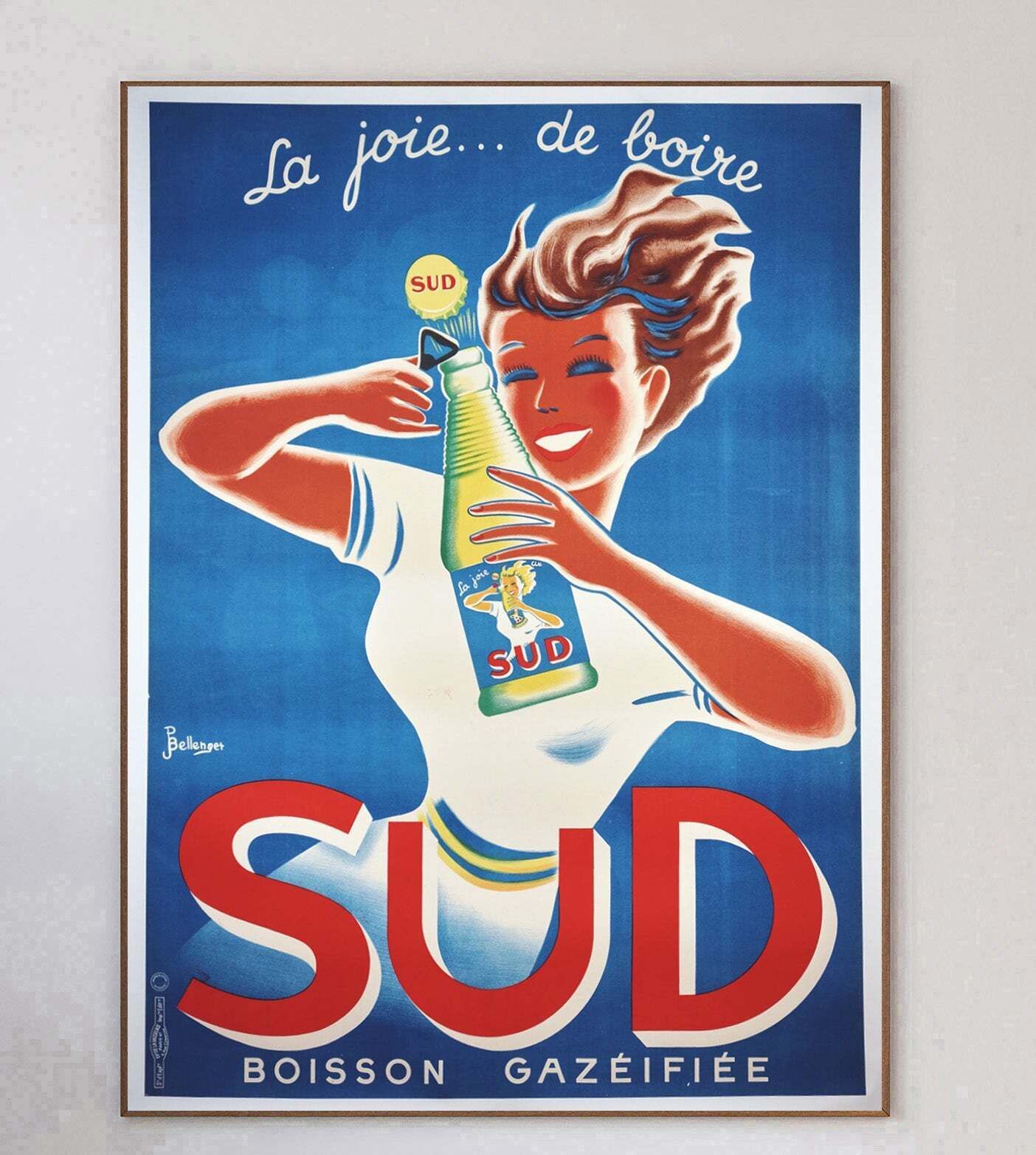 Sud Boisson Gazeifiee" Original Vintage Poster" photo 1053.0
