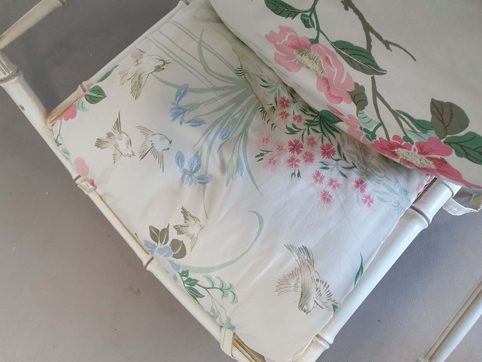 Faux Bamboo Armchair 70s photo vintage