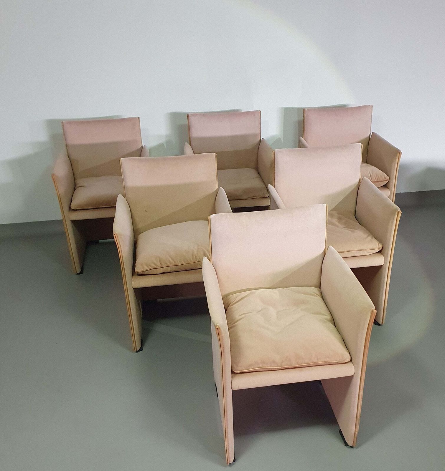 Set (6) By Mario Bellini 401 Break Chairs For Cassina, 1990s photo Furniture
