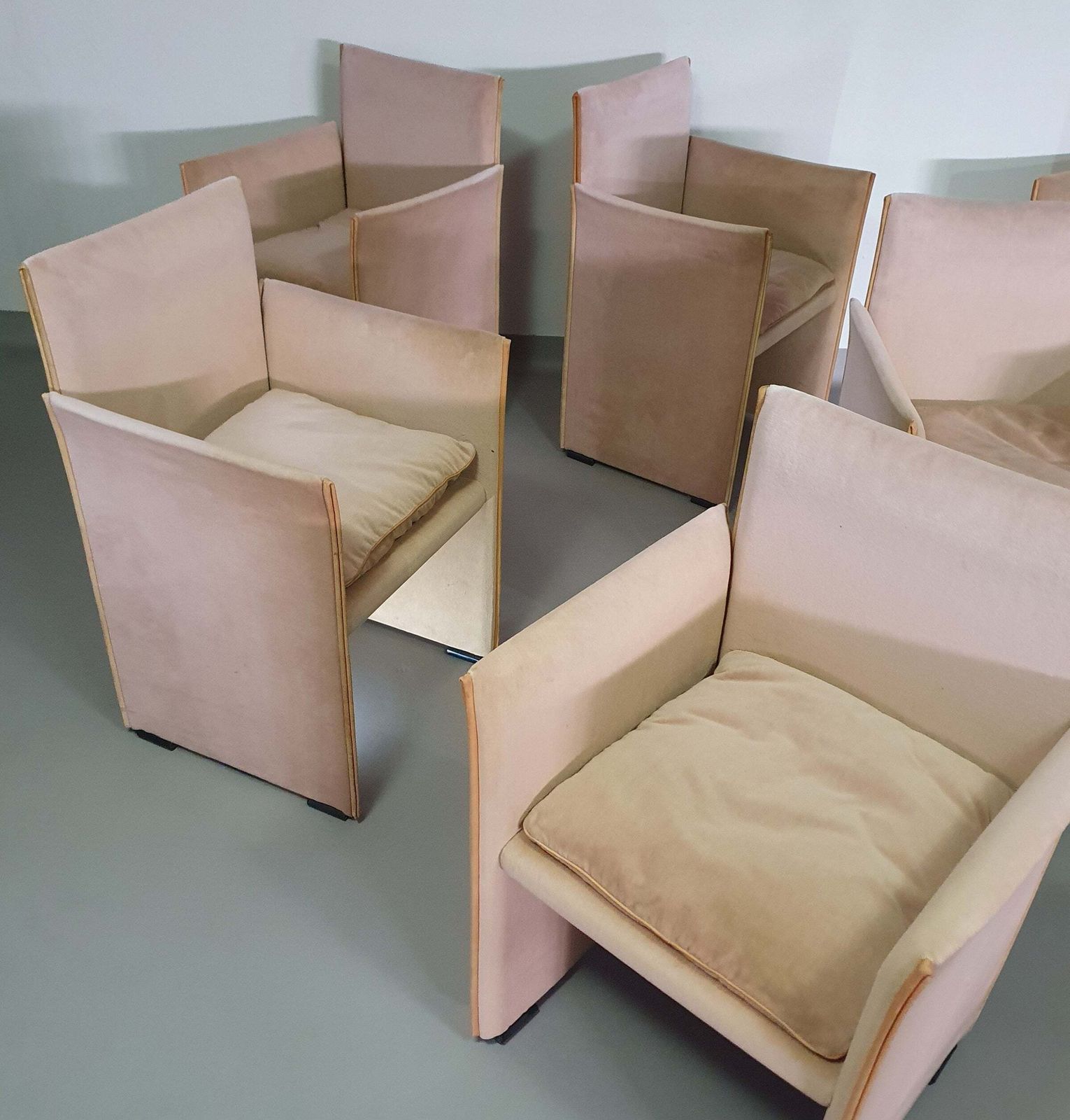 Set (6) By Mario Bellini 401 Break Chairs For Cassina, 1990s photo vintage
