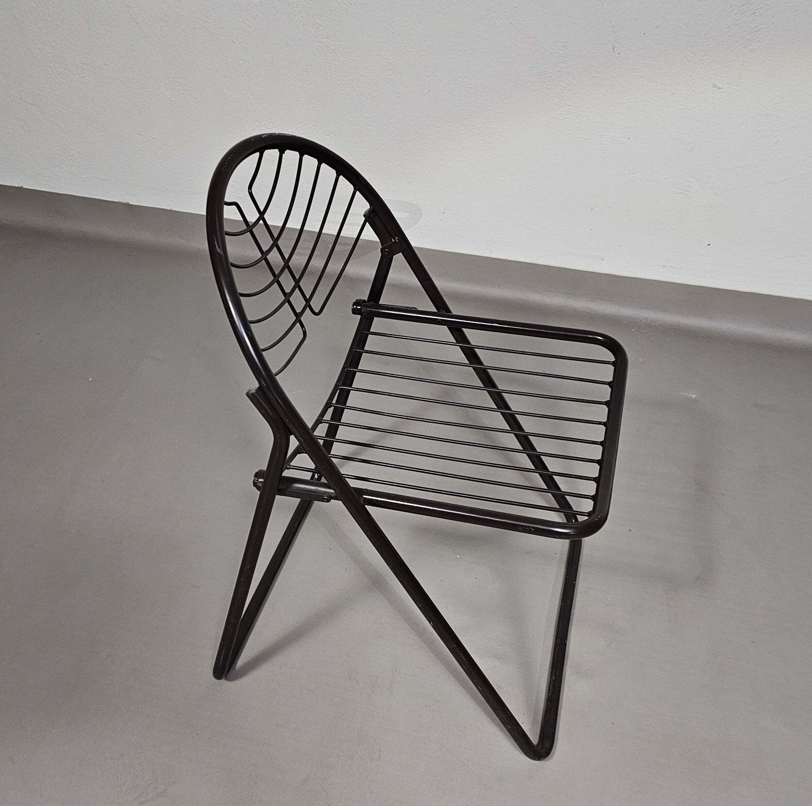 Gastone Rinaldi Folding Chair / Black / Italy 1970s photo furniture
