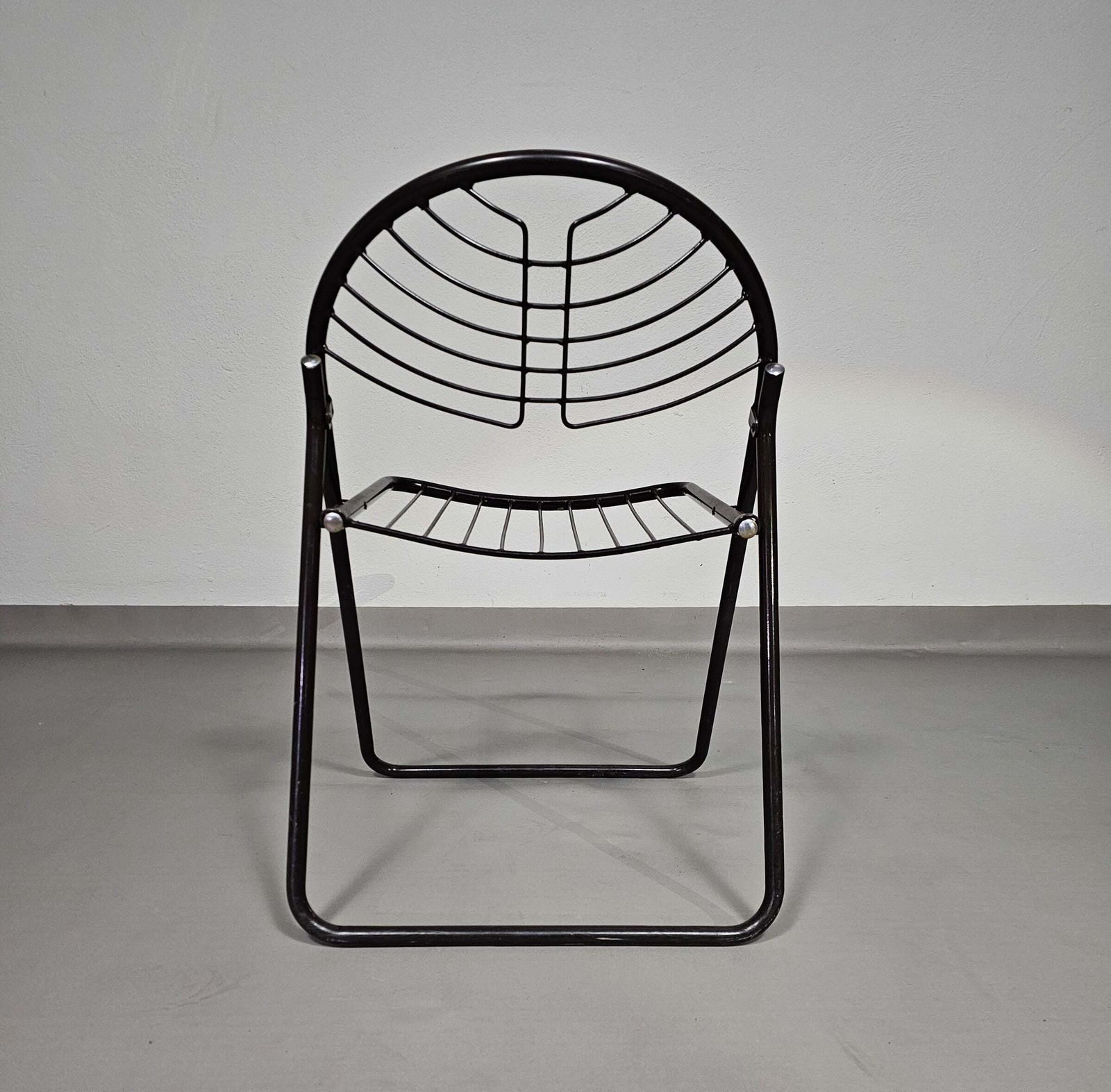 Gastone Rinaldi Folding Chair / Black / Italy 1970s photo buy