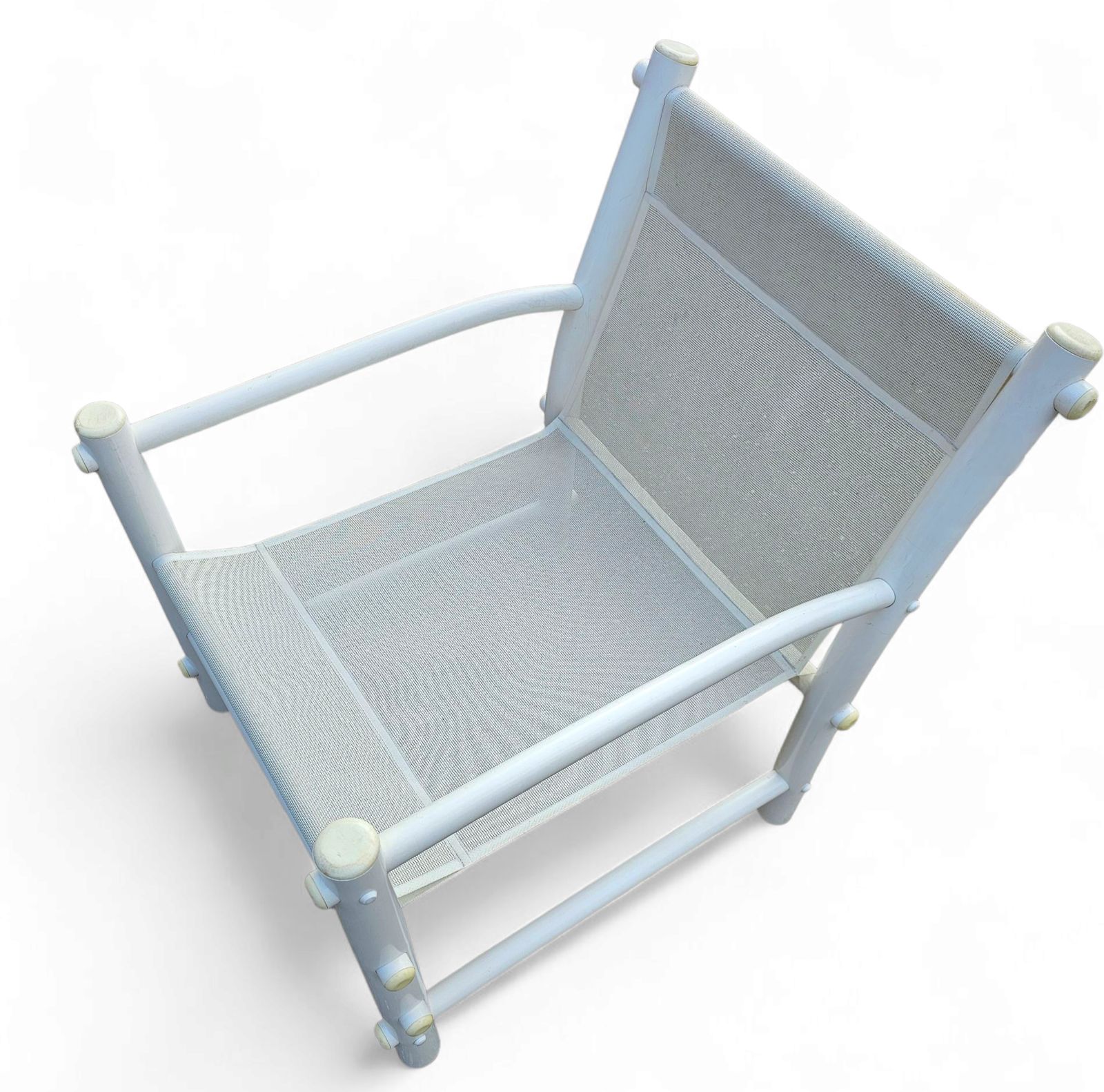 844.0 2 X Plastic / Pvc Pipe / Mesh / Indoor / Outdoor Chairs / 1970s photo