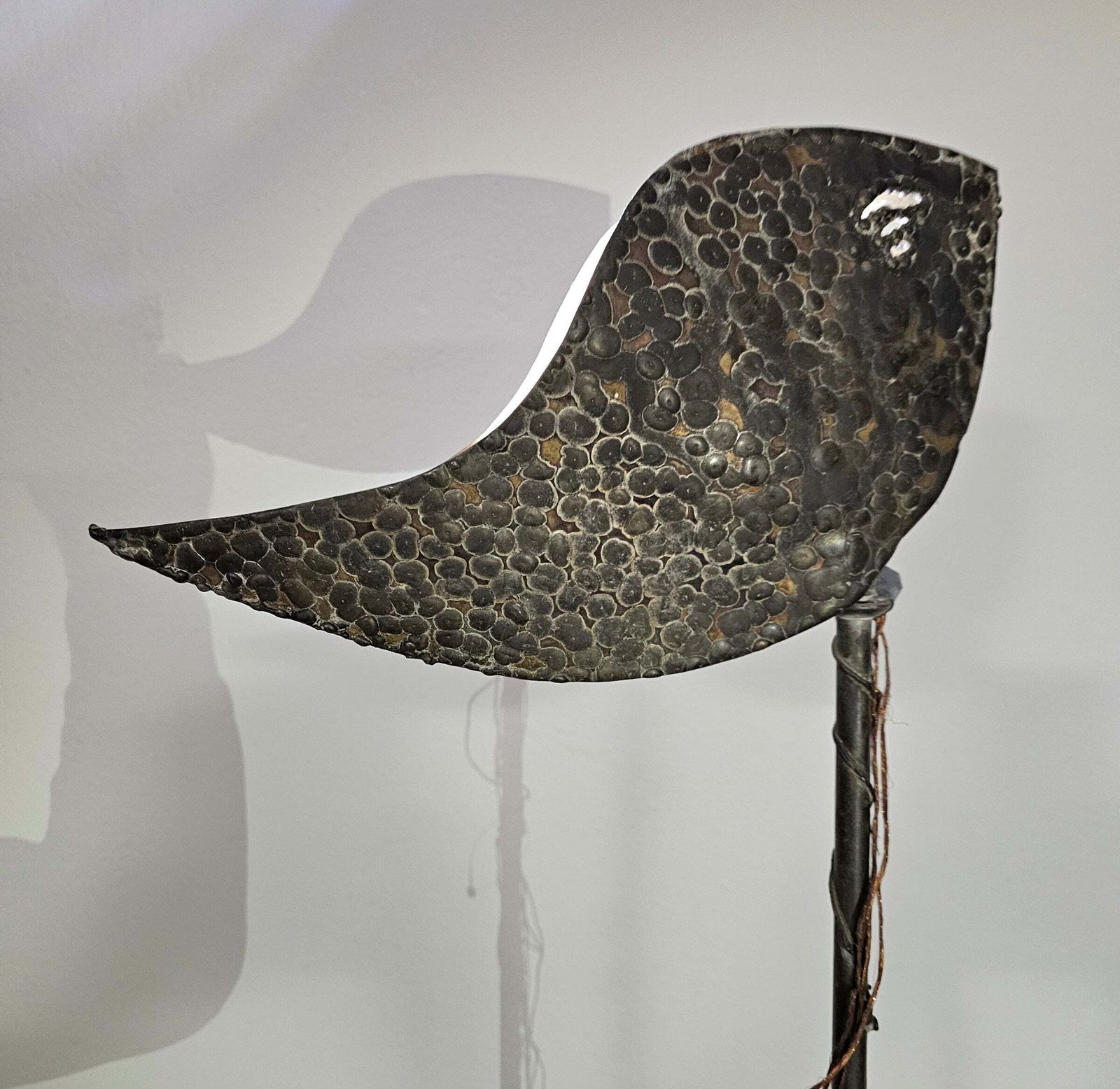 Rare Floor Lamps With Little Stones In Copper Wire / Labeled Sap photo Lighting