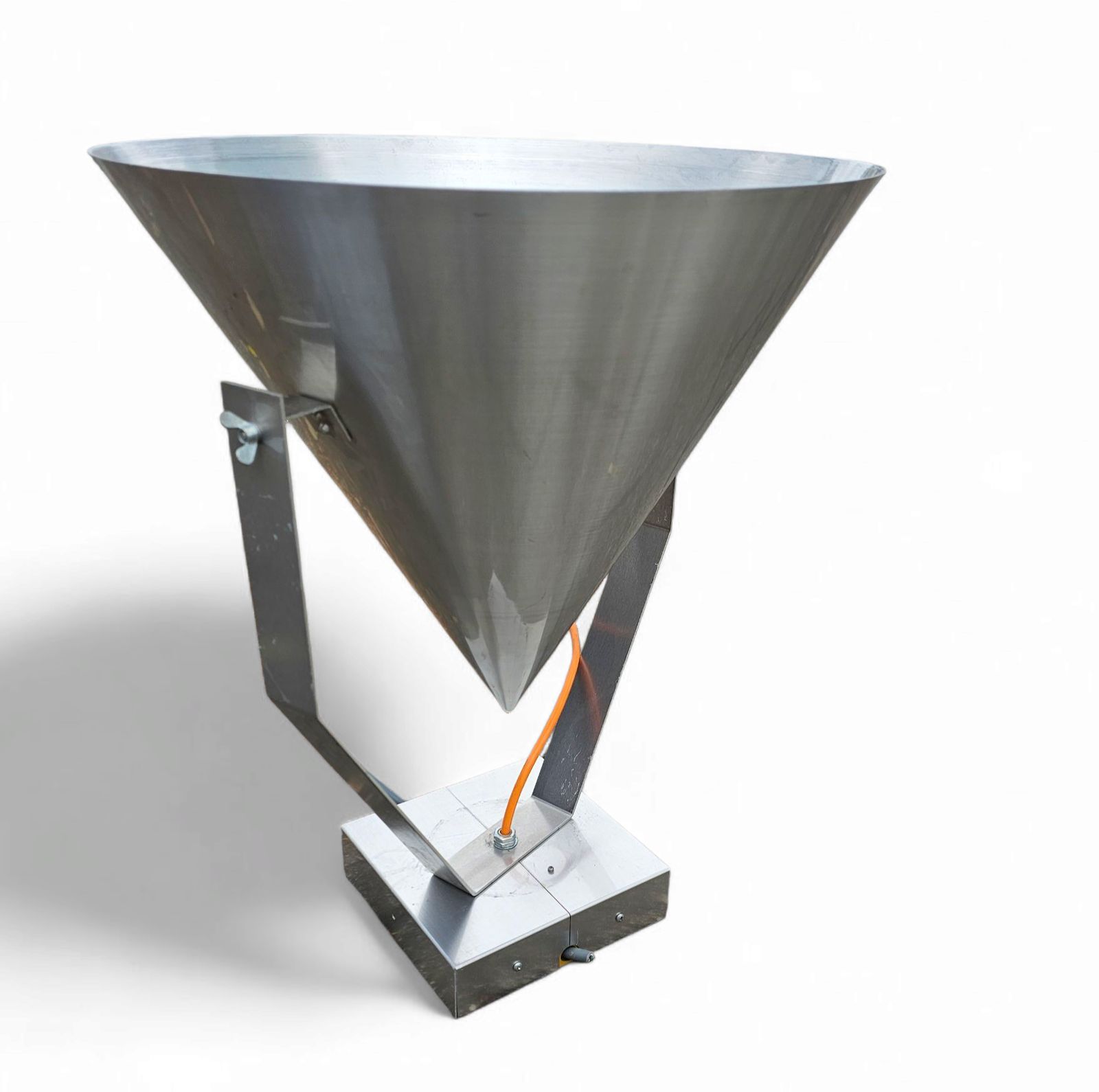 A Pair Of Modern / Aluminum / Large / Conical / Industrial Style Lamps / Designed For Ceiling Or Wall photo for sale